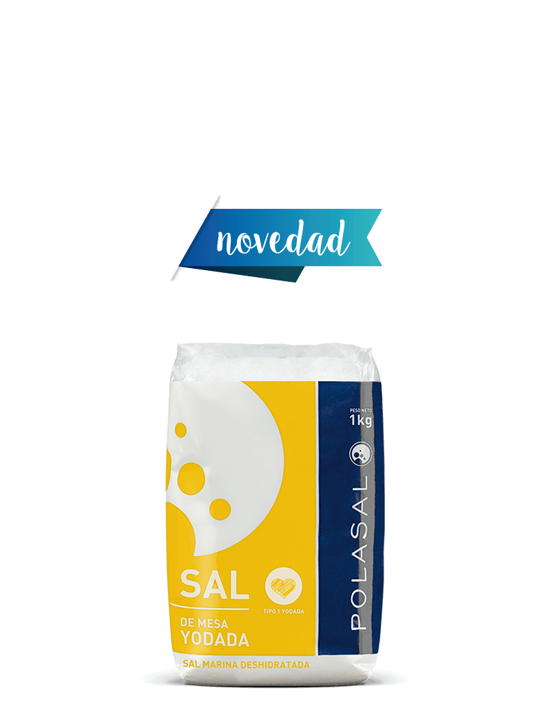 Sal yodada nuevo Paquete sal tipo 1 yodada 1kg Polasal