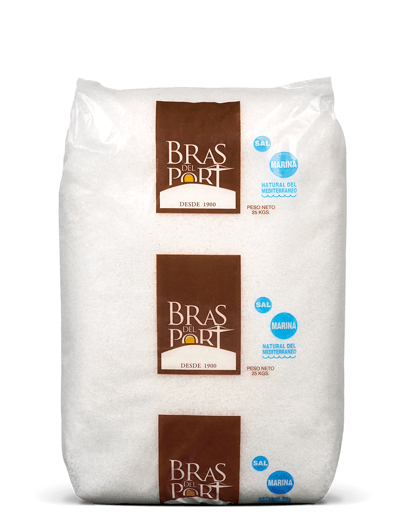 Package 25 kg salt wet salting Bras del Port