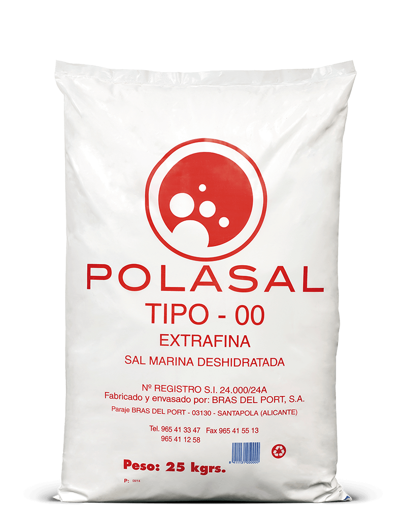 Paquete 25 kg sal tipo 00 Polasal