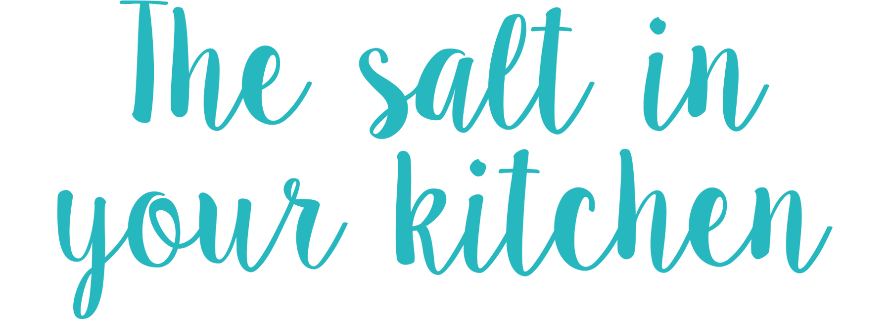 Texto la sal de tu cocina turquesa Texto la sal de tu cocina en turquesa