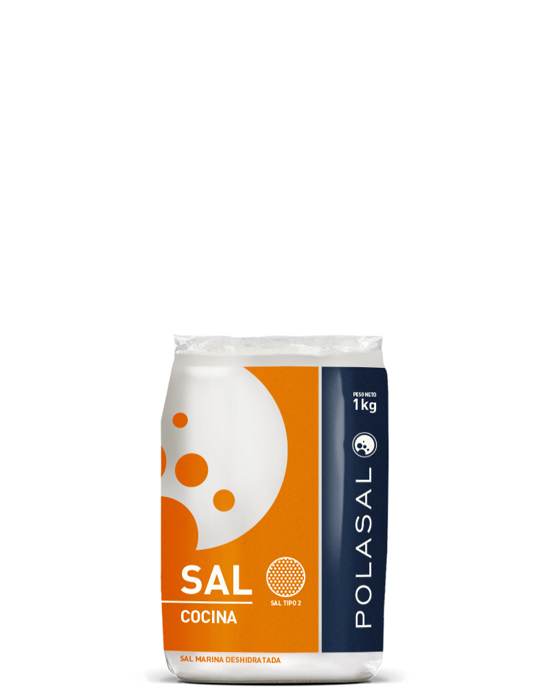 Sal gruesa Polasal 1 kg Paquete sal tipo 2 1kg Polasal